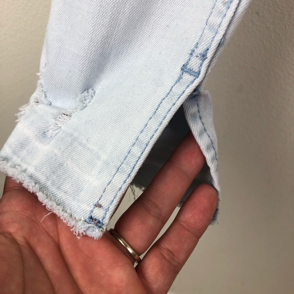 Hollister High-rise Super skinny distressed jeans size 24 light wash grunge - Picture 9 of 16